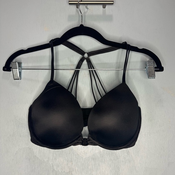 Victoria's Secret Other - Victoria’s Secret Very Sexy Push Up Bra Black Front Closure Size 32DD